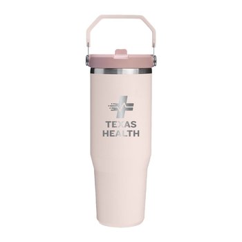 Stanley® IceFlow 2.0 Leakproof Flip-Straw Stainless-Steel Tumbler 30 oz. With Top Handle - Laser-Engraved Personalization Available from Positive Promotions