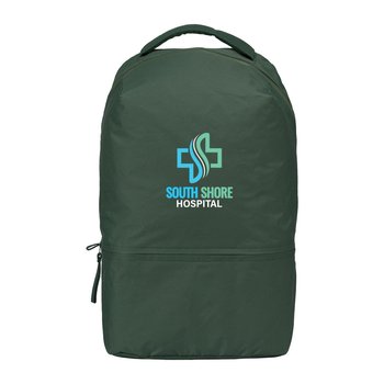 Recycled Dual Carry Backpack & Lunch Cooler Bag - Full-Color Personalization Available from Positive Promotions