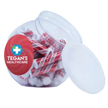 All-Natural Lip Balm in Mini Fish Bowl - Bowl of 50 - Full-Color Personalization Available from Positive Promotions