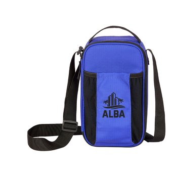 Recycled 6-Can Cooler Sling Bag - One-Color Personalization Available from Positive Promotions