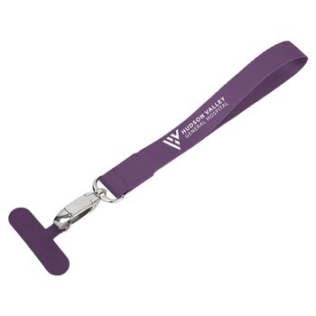 Tear-Resistant Faux-Leather Phone Wrist Strap - One-Color Personalization Available from Positive Promotions