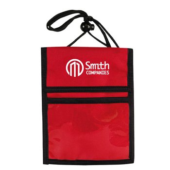 Basic Essentials Badge Passport Holder & Pouch - One-Color Personalization Available from Positive Promotions