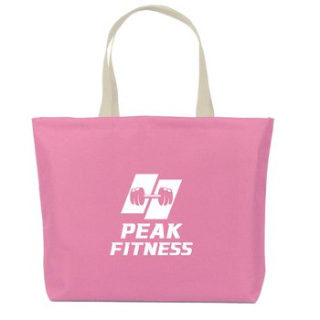 USA-Made Polyester Galleria Tote Bag Large Capacity - One-Color Personalization Available from Positive Promotions