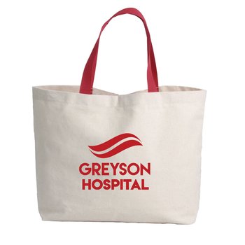 USA-Made Rush Polyester Galleria Tote Bag Large Capacity - One-Color Personalization Available from Positive Promotions