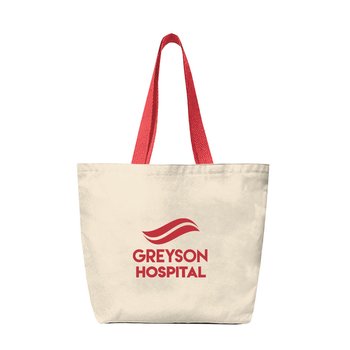 USA-Made Recycled Cotton Canvas Tote Bag - One-Color Personalization Available from Positive Promotions