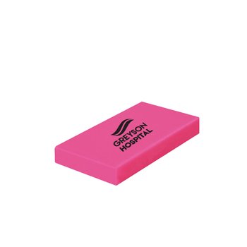 USA-Made Bright Neon Erasers (Rectangle) - One-Color Personalization Available from Positive Promotions