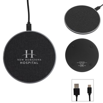 SpeedCharge 15W Wireless Charging Pad - Laser-Engraved Personalization Available from Positive Promotions