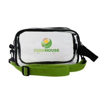 Clear Safety Secure Crossbody Bag - Full-Color Personalization Available from Positive Promotions