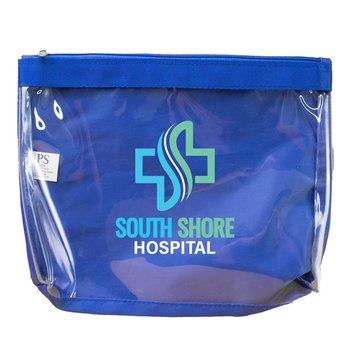 Clear Safety Travel Toiletry Bag - Full-Color Personalization Available from Positive Promotions