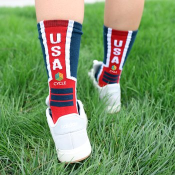 USA-Made Athletic Crew Socks - Full-Color Personalization Available from Positive Promotions