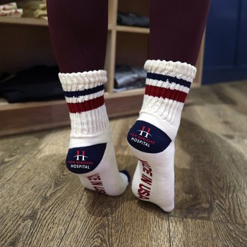 USA-Made Mid-Calf Slouch Socks - Full-Color Personalization Available from Positive Promotions