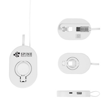 Wireless Charging Smart Watch Station - One-Color Personalization Available from Positive Promotions