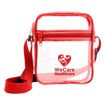 Clear Safety Crossbody Shoulder Bag - Personalization Available from Positive Promotions
