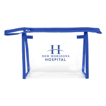 Clear Safety Zippered Cosmetic Bag - Personalization Available from Positive Promotions