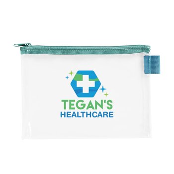 Cutesy Clear Vinyl Pouch with Tipsy - Personalization Available from Positive Promotions