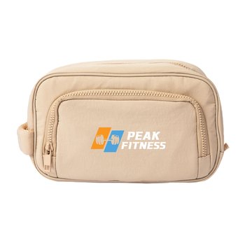 Recycled Luxe Lightweight Travel Toiletry Bag - Full-Color Personalization Available from Positive Promotions