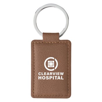 Premium Leatherette Key Tag - One-Color Personalization Available from Positive Promotions