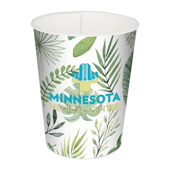 USA-Made Leaf Pattern Plastic Stadium Cup 16 oz. - Full-Color Personalization Available from Positive Promotions