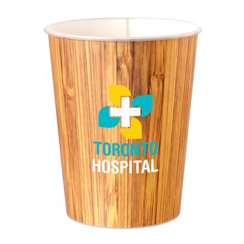 USA-Made Bamboo Pattern Plastic Stadium Cup 16 oz. - Full-Color Personalization Available from Positive Promotions