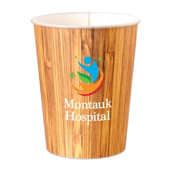 USA-Made Bamboo Pattern Fiesta Plastic Stadium Cup 16 oz. - Full-Color Personalization Available from Positive Promotions