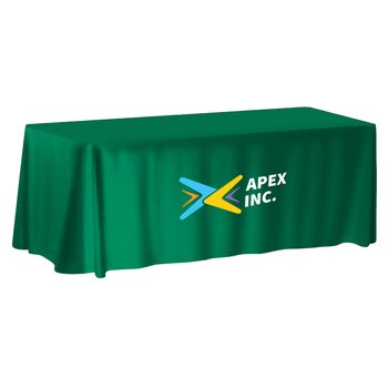 Convertible 8' to 6' Table Cover (Stock Fabric Colors) - Full-Color Personalization Available from Positive Promotions