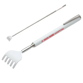 Telescopic Extendable Steel Back Scratcher - One-Color Personalization Available from Positive Promotions