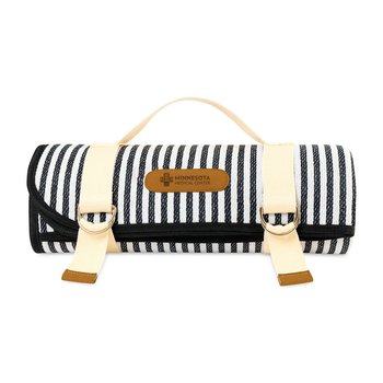 Recycled Striped Water-Resistant Picnic Roll-Up Blanket 60