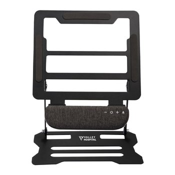 Adjustable Laptop Stand With Removable Bluetooth® Speaker - One-Color Personalization Available from Positive Promotions