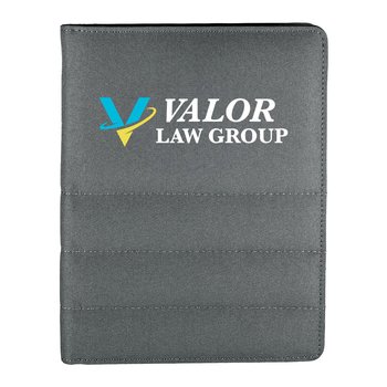 Recycled Puffer Padfolio With FSC® Recycled Paper - Full-Color Personalization Available from Positive Promotions
