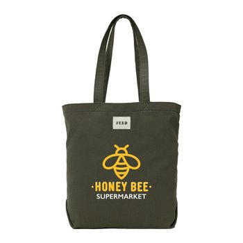 FEED® Organic Cotton Shopper Tote Bag - Full-Color Personalization Available from Positive Promotions