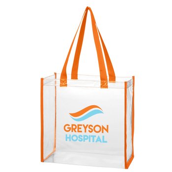 Secure Clear EVA Tote Bag - Two-Color Personalization Available from Positive Promotions