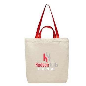 Double-Strap Contrast Tote Bag - Full-Color Personalization Available from Positive Promotions