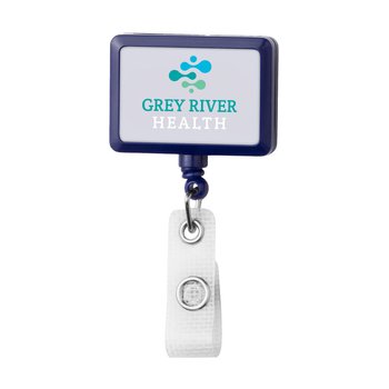 Rectangle Anti-Microbial Jumbo Badge Reel - Full-Color Personalization Available from Positive Promotions