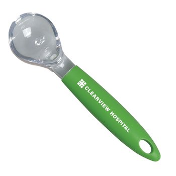 Clear Plastic Ice Cream Scoop - One-Color Personalization Available from Positive Promotions