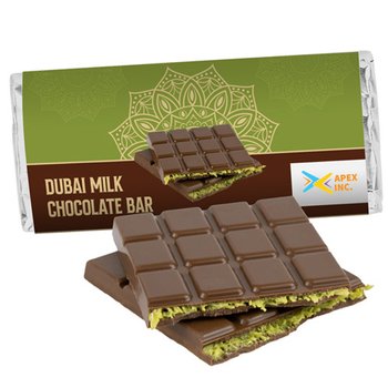 Dubai Chocolate Bar 3.5 oz. - Full-Color Personalization Available from Positive Promotions