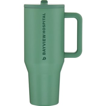 HydroJug® Traveler Thermal Mug 32 oz. With Flip-Up Spout - Laser-Engraved Personalization Available from Positive Promotions