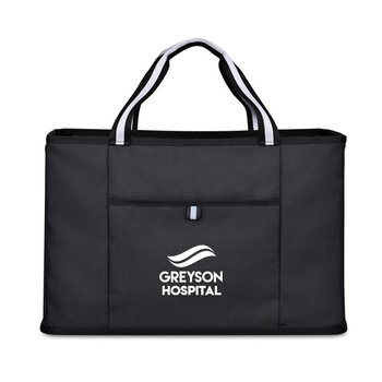 Recycled Structured Utility Tote Bag - One-Color Personalization Available from Positive Promotions