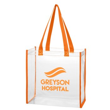 Secure Clear EVA Tote Bag - One-Color Personalization Available from Positive Promotions