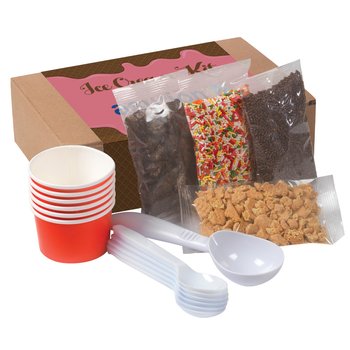 Do-It-Yourself Ice Cream Sundae Kit in Box - Large - Full-Color Personalization Available from Positive Promotions