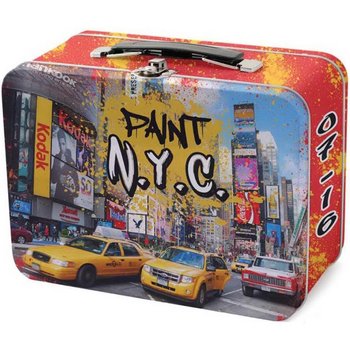 Retro Metal Lunch Box - Full-Color Personalization Available from Positive Promotions
