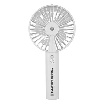 2-in-1 Misting Fan & Phone Stand - One-Color Personalization Available from Positive Promotions