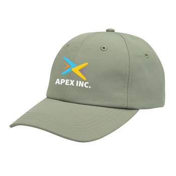 100% Recycled Moisture-Wicking Lightweight Adjustable Flex Cap - Embroidered Personalization Available from Positive Promotions