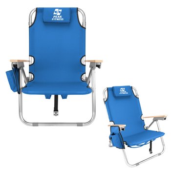 Lightweight Collapsible Beach Chair With Straps - One-Color Personalization Available from Positive Promotions