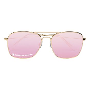 Mirrored Aviator Sunglasses UV400 - One-Color Personalization Available from Positive Promotions