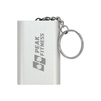 Mini Power Bank on Keychain 1,000 mAh - Laser-Engraved Personalization Available from Positive Promotions
