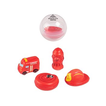 Fire Safety Squishy Shapes Set - One-Color Personalization Available from Positive Promotions