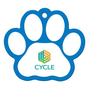 Paw Print Shaped Luggage Tag - Full-Color Personalization Available from Positive Promotions