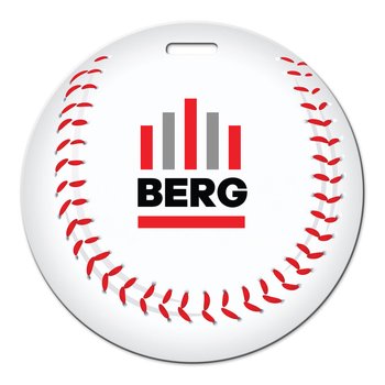 Baseball Shaped Luggage Tag - Full-Color Personalization Available from Positive Promotions