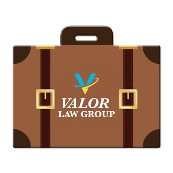 Suitcase Shaped Luggage Tag - Full-Color Personalization Available from Positive Promotions