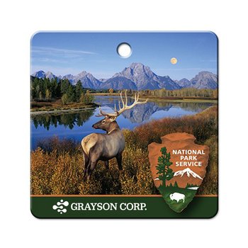Square Custom Luggage Tag - Full-Color Personalization Available from Positive Promotions